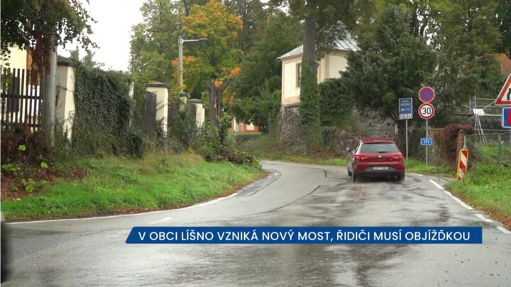 V obci Líšno vzniká nový most, řidiči musí objížďkou
