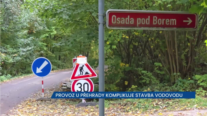 U Těrlické přehrady se musí jezdit opatrně kvůli stavbě nového vodovodu