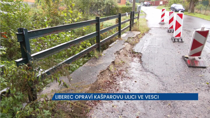Liberec opraví Kašparovu ulici ve Vesci
