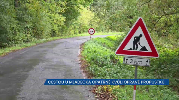 Po opravě propustků na cestě u Mladecka se úsekem jezdí bezpečněji, pozor ale při dokončovacích pracech
