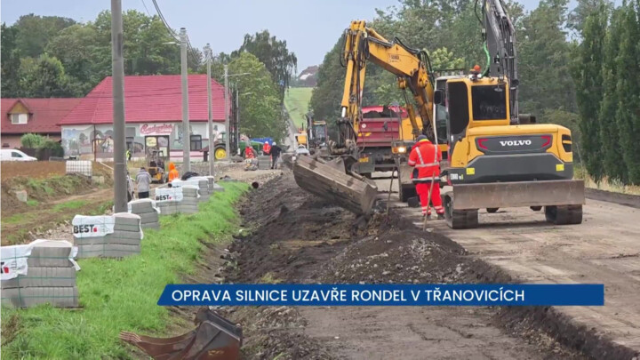 V Třanovicích bude při pokládce nového asfaltu uzavřen rondel