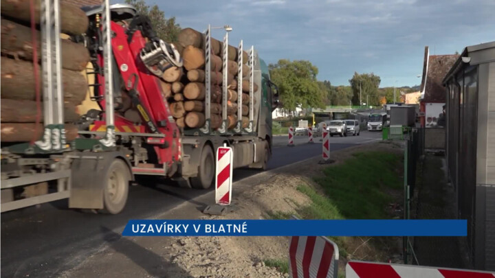 V Blatné na Strakonicku probíhají dvě stavby na frekventované silnici na Plzeň