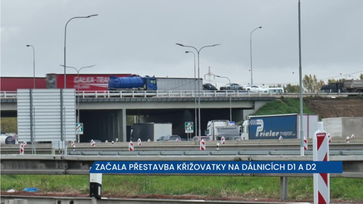 ŘSD rekonstruuje křižovatku na dálnicích D1 a D2, na místě mohou vznikat kolony