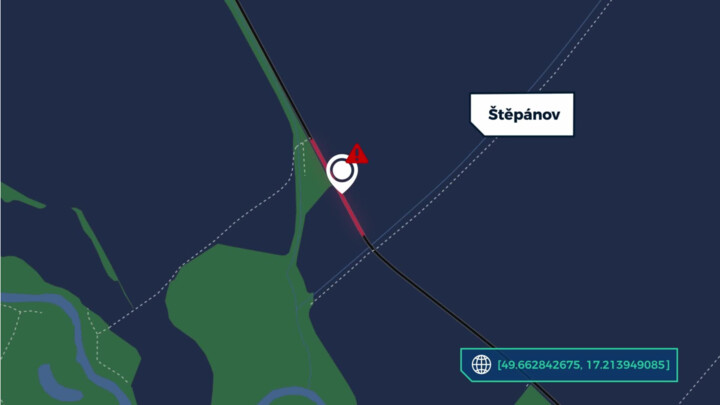 Nebezpečný úsek u obce Štěpánov, do statistik zde přibyla i fatální srážka, dejte pozor na předjíždění