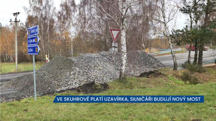 Ve Skuhrově u Havlíčkova Brodu se rekonstruuje most