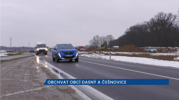 Z Českých Budějovic na Písek musí počítat řidiči se zdržením kvůli stavbě obchvatu obcí Dasný a Češnovice