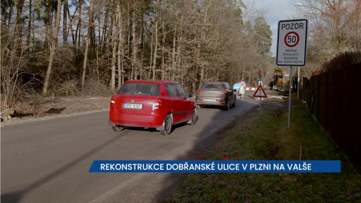 Rekonstrukce Dobřanské ulice na Valše v Plzni pokračuje