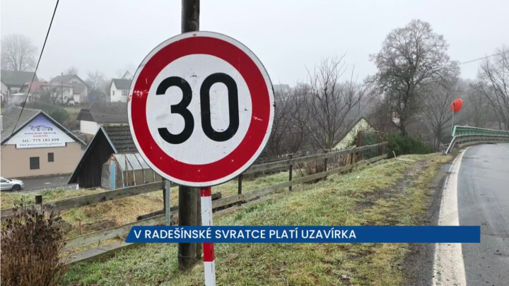 Silnice II/360 v Radešínské Svratce je uzavřena