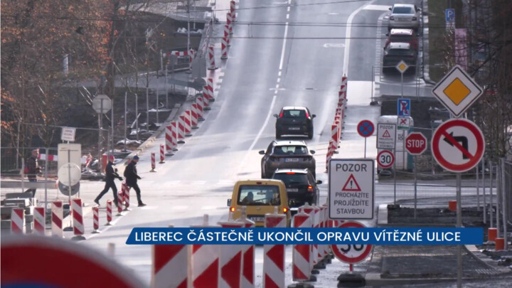 Liberec částečně ukončil opravu Vítězné ulice