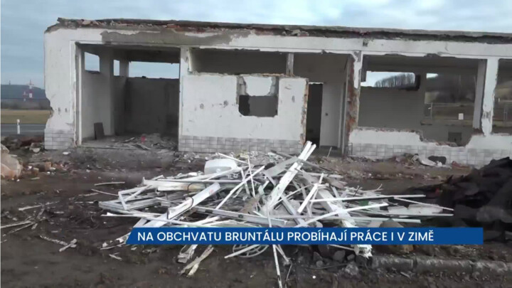 Na obchvatu Bruntálu probíhají práce i v zimě