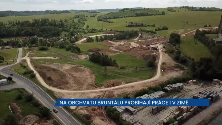 Na obchvatu Bruntálu probíhají práce i v zimě