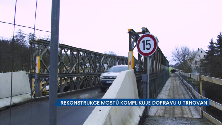 Rekonstrukce mostů komplikuje dopravu u Trnovan, dbejte zvýšené opatrnosti