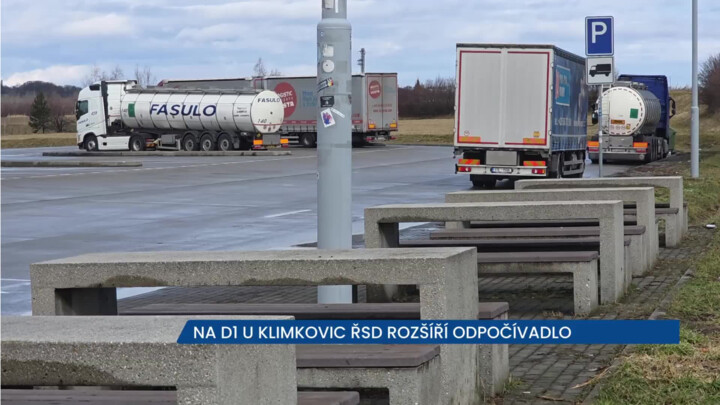 Na D1 u Klimkovic ŘSD rozšíří odpočívadlo o místa pro kamiony, autobusy i karavany