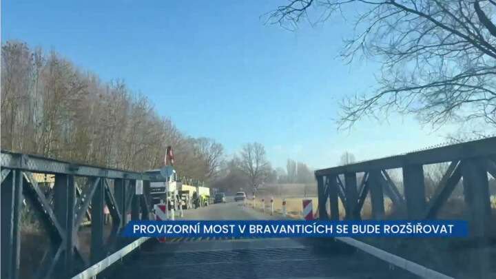 Provizorní most přes Bílovku bude rozšířen, řidiče čeká týden s objížďkami