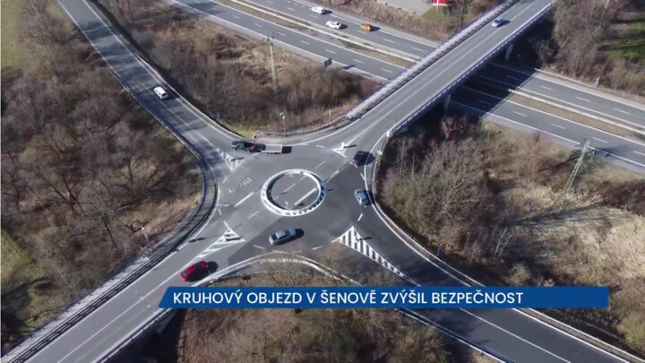 Kruhový objezd v Šenově zvýšil bezpečnost v kritickém úseku