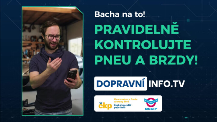 Pravidelně kontroluj pneu a brzy