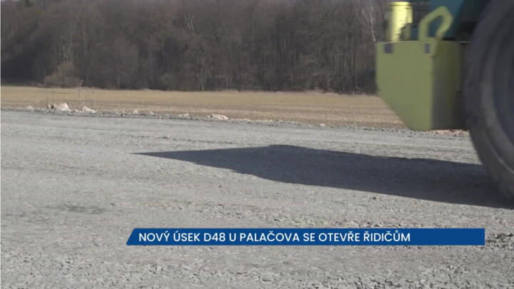 Nový úsek D48 u Palačova se otevře řidičům