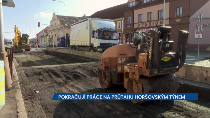 Pokračují práce na průtahu Horšovským Týnem
