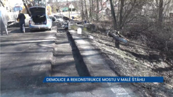 Demolice a rekonstrukce mostu v Malé Štáhli komplikuje příjezd do Jeseníků