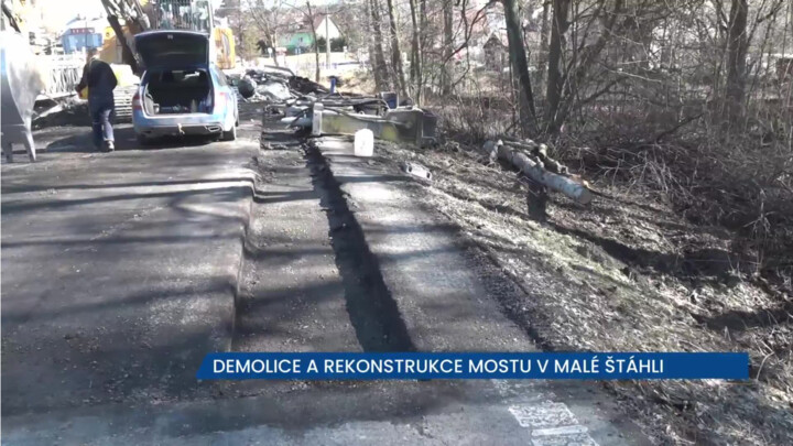 Demolice a rekonstrukce mostu v Malé Štáhli komplikuje příjezd do Jeseníků