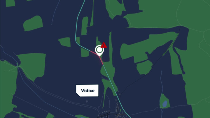 Na silnici u Vidic řidiči často končí mimo vozovku