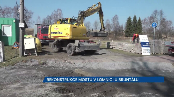 V Lomnici u Bruntálu probíhá rekonstrukce mostu, od dubna zde narazíte na kyvadlovou dopravu