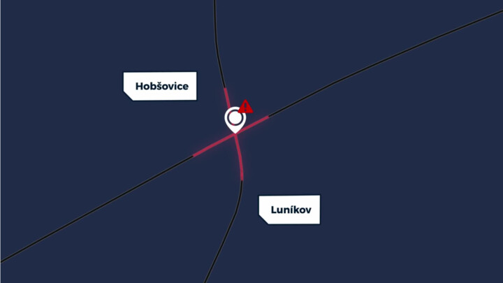 Řidiči často bourají na křižovatce u Hobšovic, podle expertů by pomohlo mimoúrovňové křížení