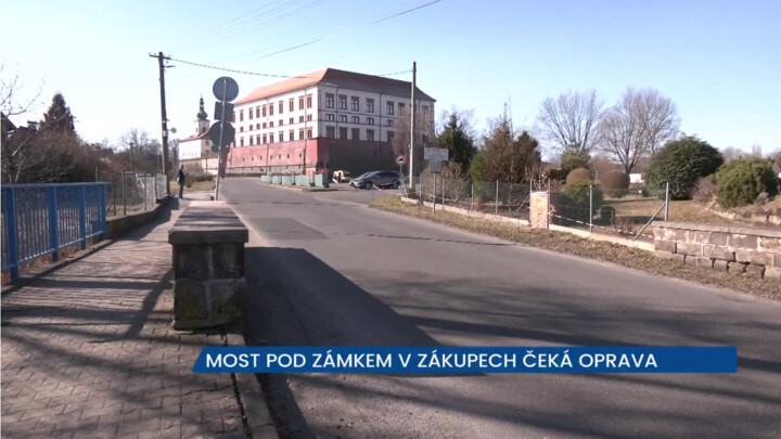 Oprava mostu pod zámkem v Zákupech, řidiči by se měli připravit na komplikace v dopravě