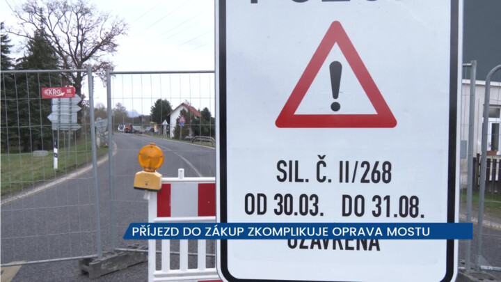 Příjezd do Zákup komplikuje oprava mostu