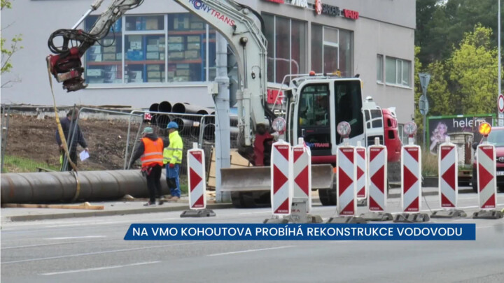Na VMO Kohoutova v Brně se rekonstruují inženýrské sítě, na místě jsou objížďky