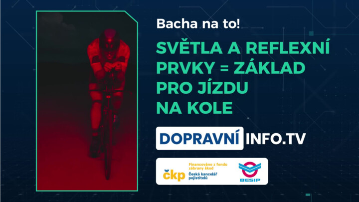 Světla a reflexní prvky = základ pro jízdu na kole