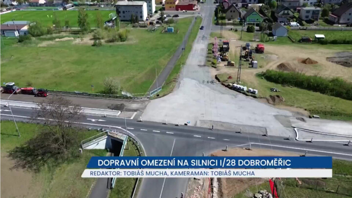 Dopravní omezení u Dobroměřic, řidiče čeká kyvadlový provoz a objízdné trasy