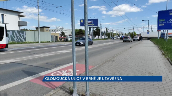 Olomoucká ulice v Brně je uzavřena, rekonstruuje se vodovod