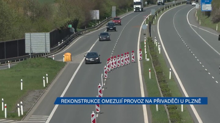 Rekonstrukce omezují provoz na přivaděči u Plzně