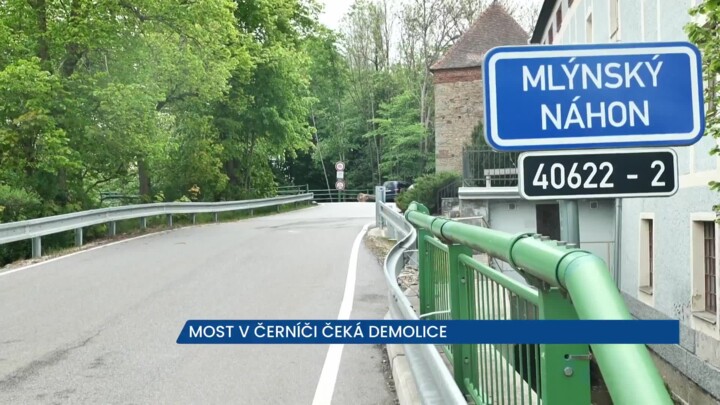 Most v Černíči čeká demolice, řidiči neprojedou