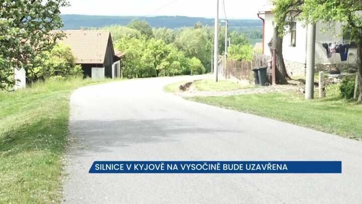 Silnice v Kyjově u Žďáru nad Sázavou bude uzavřena, řidiči neprojedou