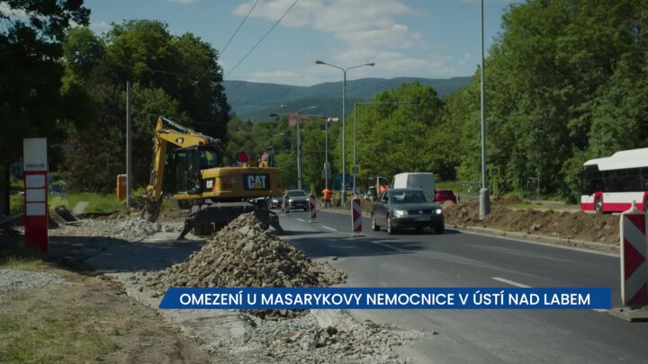 Omezení u Masarykovy nemocnice v Ústí nad Labem