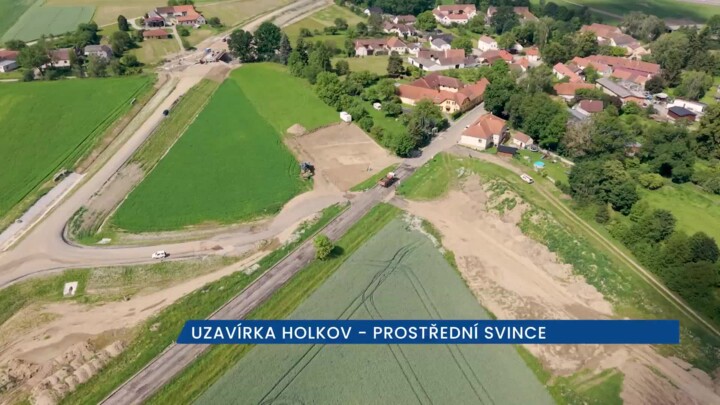 Silnice z Holkova směrem k dálnici D3 je až do srpna úplně uzavřená