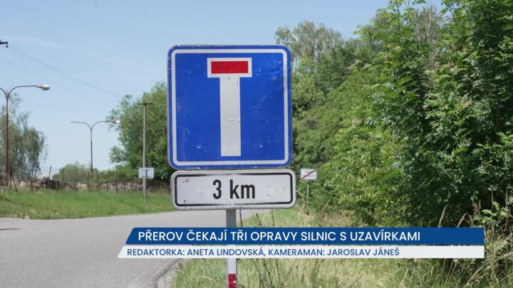 Přerov čekají tři opravy silnic, řidiči musí počítat s uzavírkami