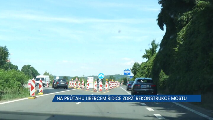 Na průtahu Libercem řidiče zdrží rekonstrukce mostu