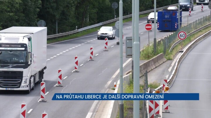 Na průtahu Libercem je další dopravní omezení