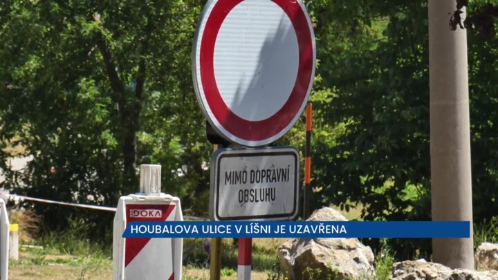 Houbalova ulice v Líšni se opravuje, v místě platí uzavírka