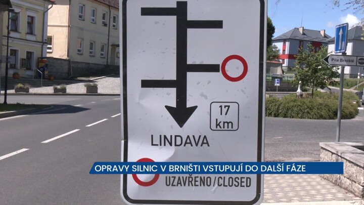 Opravy silnic v Brništi vstupují do další fáze, na řidiče čekají dvě dopravní komplikace