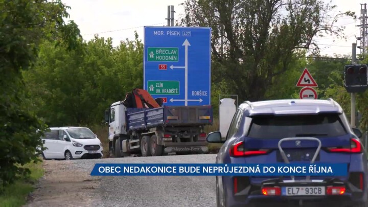 Obec Nedakonice bude neprůjezdná do konce října