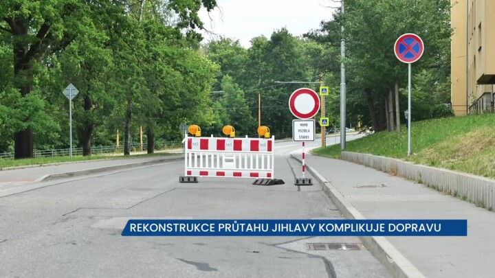 Probíhá rekonstrukce průtahu Jihlavy, platí objízdná trasa