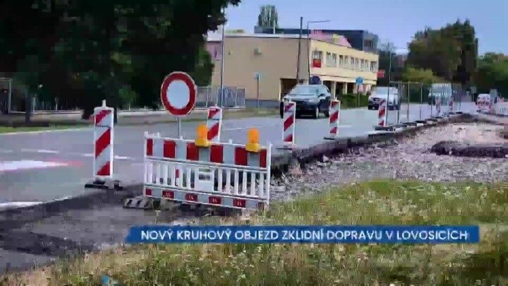 Nový kruhový objezd zklidní dopravu v Lovosicích, stavba si ale vyžádá postupné uzavírky