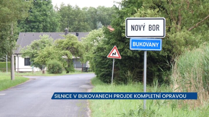 Silnice v Bukovanech prochází kompletní opravou