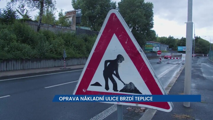 Oprava ulice Nákladní brzdí Teplice, práce jsou v plném proudu, buďte zde ostražití