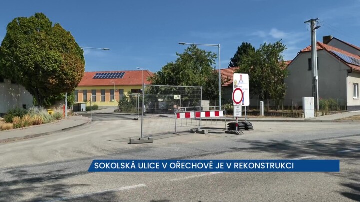 V Ořechově platí uzavírka, opravuje se Sokolská ulice