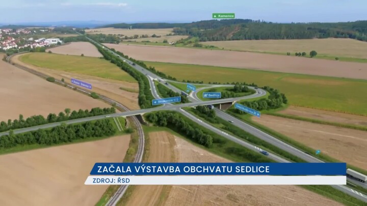 Na Strakonicku odstartovala výstavba obchvatu silnice I/20 Hněvkov - Sedlice